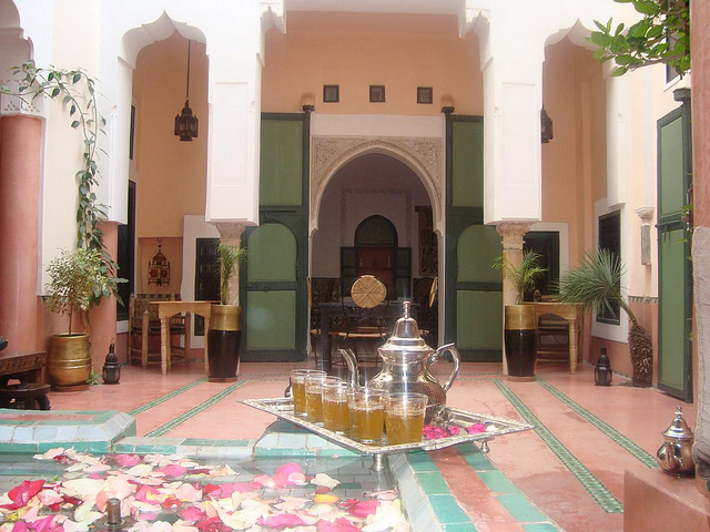 Zdjęcie patio Riad Ihssane w Marrakeszu