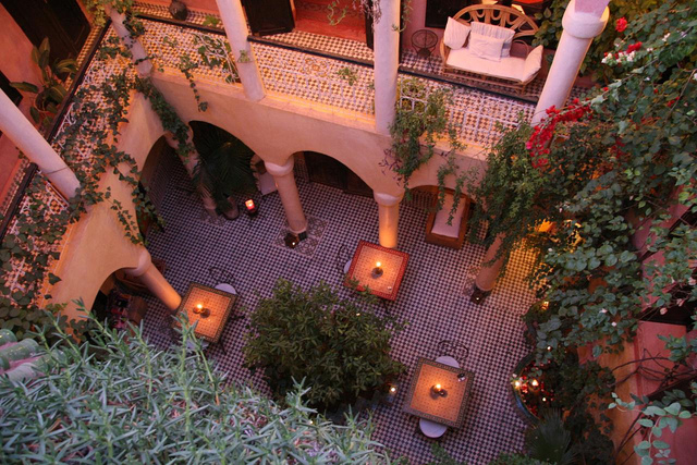 Zdjęcie patio Riad Merstane w Marrakeszu